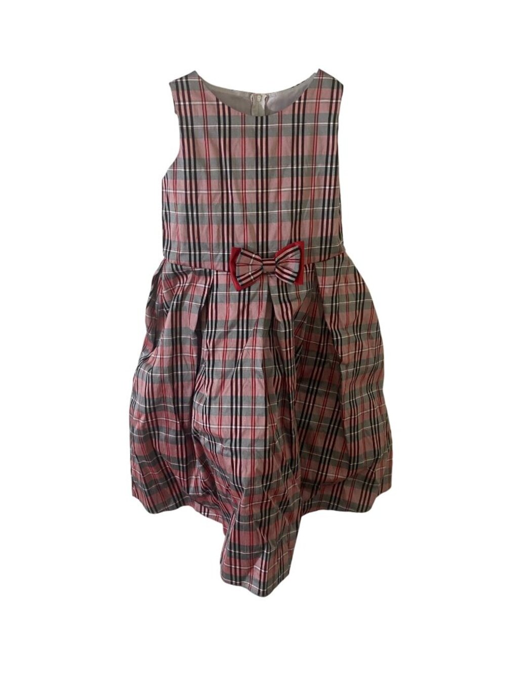 NWT Ellie Girls Red And Black Plaid Fit And Flare Dress - 14